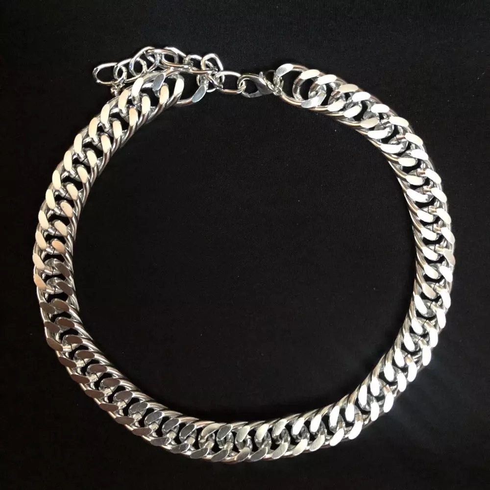Sliver Cuban Curb Necklace